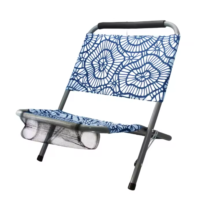 STARLEY-Silla De Playa Zigzag Ondas,Silla Plegable de Exterior portátil con Respaldo,Tela cómoda,Silla de Camping Plegable 62X47XH47cm - 1