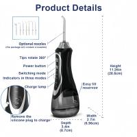 Cecodadi-Limpiafondos de agua para dientes - 4 modos Irrigador bucal dental portátil y recargable Suministros personales de higiene bucal Limpia dientes de agua para el hogar y viajes - details 1
