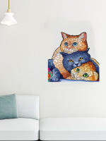 Rompecabezas 3D Personalizado Feliz Gato Regalo Educativo Para Niños Y Adultos Juego De Tablero De Madera Unisex - details 6