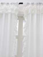 Cortinas De Veludo Blanco Suave Doble Para Decoración De Sala De Estar Y Dormitorio Ventanas Translúcidas Para Bodas Y Reuniones - details 4