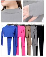 Conjunto de Yoga para Mujer - Ajuste Perfecto - Top de Manga Larga + Pantalón de Cintura Alta -  Comodidad para Posturas - Estilo Deportivo Elegante - 985 - details 1