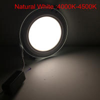 Lámpara De Techo Recubierta De Vidrio LED Redonda 6W 9W 12W 18W 24W Luz De Punto Interior AC110V 220V Aluminio Panel LED Integrado - details 8