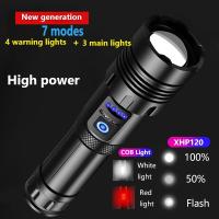 Linterna Táctica Recargable Super Potente LED XHP120 XHP90 Torcha Luz USB Para Camping Y Bricolaje Material De Aluminio - details 5