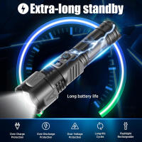 Linterna láser portátil para exteriores, de alta intensidad, recargable, de larga duración, enfocada y de alto lumen, con pantalla digital. - details 4