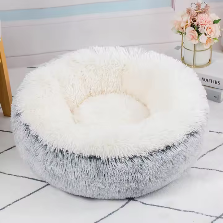 Alfombra Donut Para Perro De Tamaño Mediano Y Pequeño Sillón Redondo De Peluche Accesorios Para Mascotas Almohadilla Grande Para Pupusas Y Gatos - 1