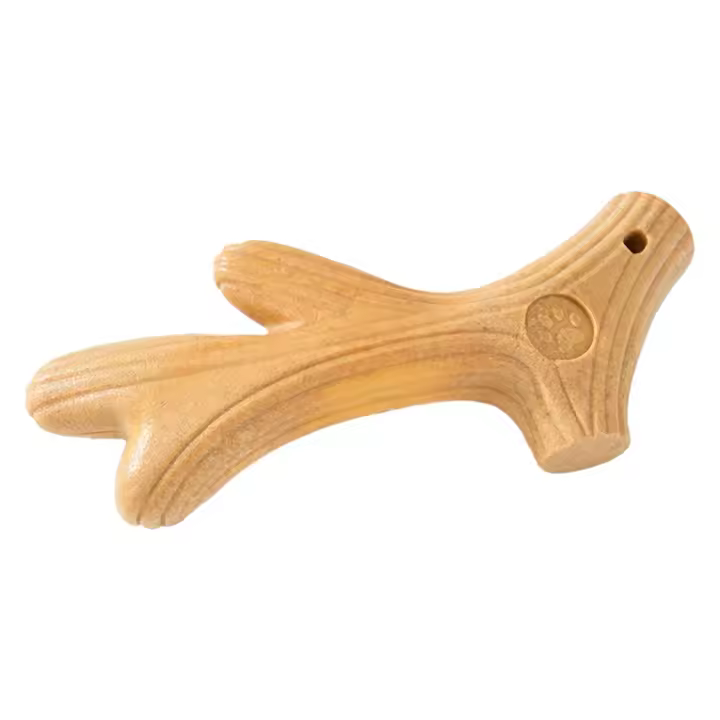 Juguetes de Masticar para Mascotas Resistentes a Masticar Palos de Dientes de Madera de Pino Forma Adorable Duradera Antiguas Horniqueras-L - 1