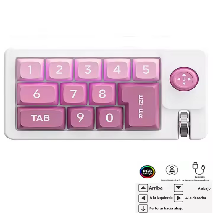 Teclado Mecánico Portátil Con Joystick Y Retroiluminación RGB Teclado De Juegos Con Teclas Intercambiables Y Programables Para Escritorio/laptop - 1