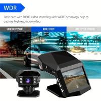 Cámara de tablero de coche de video de conducción Full HD 1080P con grabadora de video DVR de coche LCD de consola central, ángulo amplio de 170° WDR, visión nocturna, monitor de estacionamiento - details 3