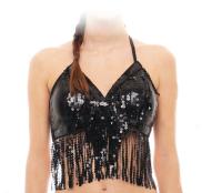 Falda y Top de Danza del Vientre para Mujer, Falda Top con Borlas de Lentejuelas para Carnaval  Fiesta, Vestido con Falda de Flecos Rave - details 7