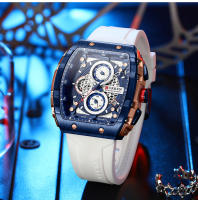 Reloj De Pulsera Curren 8442 Para Hombre Estilo Business Y Casual Cronógrafo De 6 Manos Reloj De Cuarzo Lujo Y Moda Resistente Al Agua Material De Correa Silicona Y Caja De Aleación Dial De Cristal De Zafiro - details 18