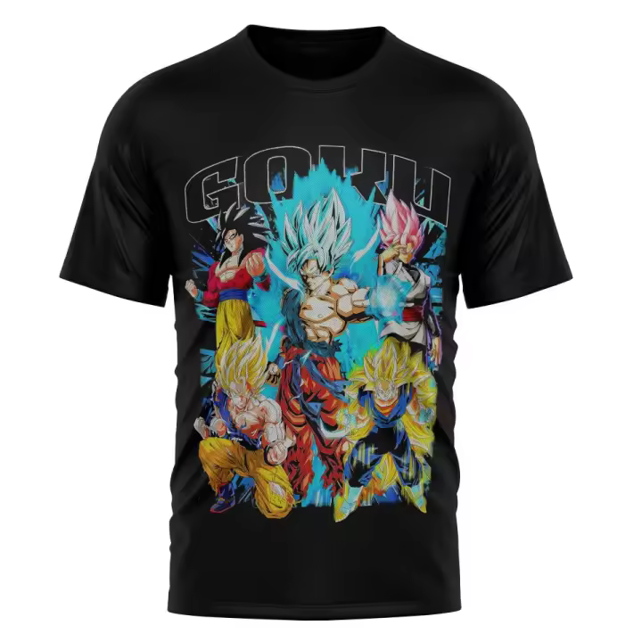 Camiseta 100% algodón estampada BLACK GOKU LA FACTORIA - 1