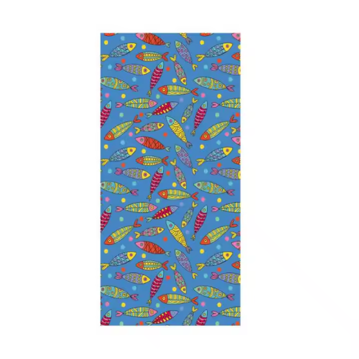 Toalla de Playa y Piscina Grande 90 x 170 cm - Estampado de Peces - Uso Diario o Regalo - Toalla de Secado Rápido Poliéster - 1