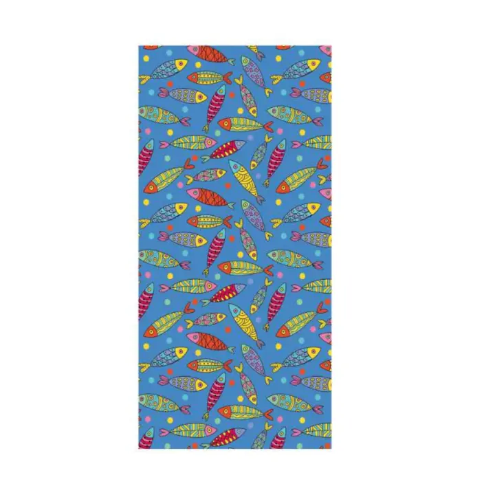 Toalla de Playa y Piscina Grande 90 x 170 cm - Estampado de Peces - Uso Diario o Regalo - Toalla de Secado Rápido Poliéster - 1