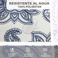 Mantel antimancha impermeable con diseño cuadrado dibujos abstractos. - details 4