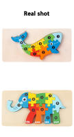 Juguetes Educativos De Madera Para Niños Con Animales De Dibujos Animados Bloques 3D De Construcción Puzzle Para Bebés De 1 a 3 Años - details 9