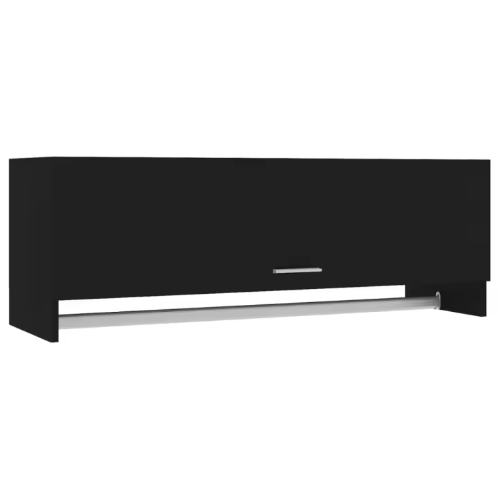 Armaro de Madera contrachapada Negro 100x32,5x35 cm - 1
