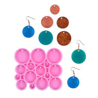 Molde De Silicona Mini Redondo Para Llaveros Epoxy Resina Pastelería Chocolate Artesanía Horno Multiplacas De Círculos Brillantes - details 3