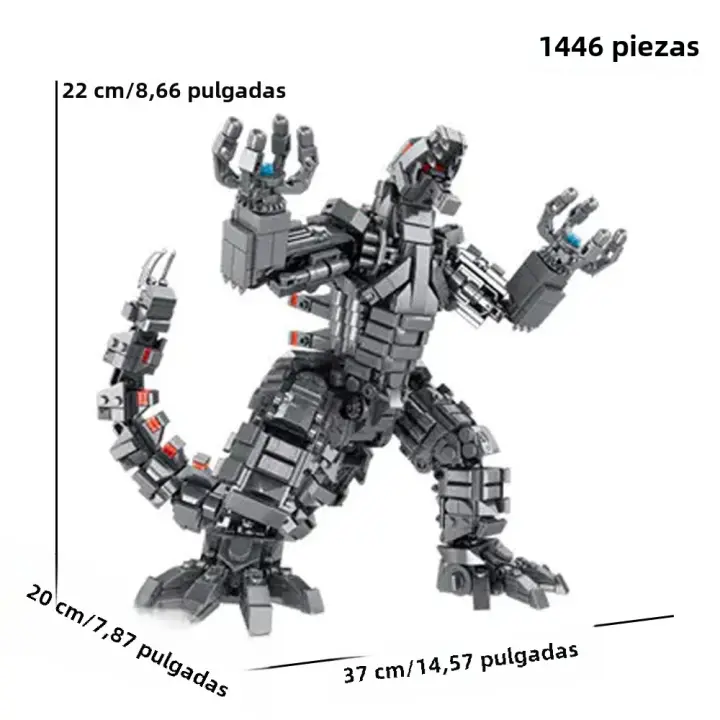 Bloques De Construcción De Dinosaurio Y Bestia Mecánica 1446 Piezas Para Niños Regalo De Navidad Y Cumpleaños Decoración Del Hogar Compatible Con Lego - 1
