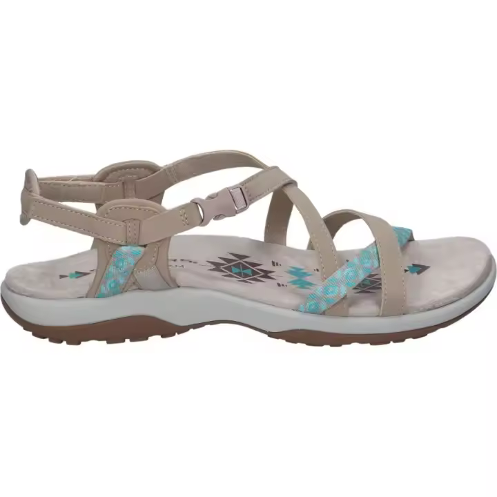 SKECHERS | Sandalias Skechers Reggae Slim Vacay para Mujer – Sandalias Planas en Color Beige con Detalles – Cierre de clip para Mayor Ajuste – Memory Foam – Cómodas – Estilo Deportiva – Vegan – Modelo 40955-TPE - 1