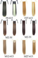 Hairstar 22Pulgadas Sintética Cola De Caballo Fibra Resistente Al Calor Recta Extensión De Cabello Clip in Color Sólido Pure Color - details 5