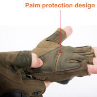 Guantes Tácticos De Medio Dedo Para Motocicleta Paintball Airsoft Caza Y Senderismo Con Codos Duros Adecuados Para Combate Al Aire Libre - details 5