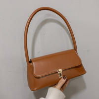 Bolso De Hombro Para Mujer Estilo Retro Tendencia PU Cuero Sólido Color Simple Bolso De Comunicación Con Manija Portátil Bolsos Casual - details 10