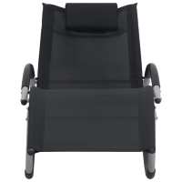 vidaXL Tumbona con almohada textileno Negro, Crema, Taupé Sillas de Exterior Ideal para jardín, playa, piscina, terraza Tumbona Piscina Tumbonas Playa Tumbonas Jardín Exterior - details 1
