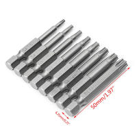 Juego De 8 Piezas De Destornilladores Magnéticos De Acero De Aleación Con Mango Hexagonal De 1/4' T8-T40 Cabeza Hollow Plum Blossom Multifuncional Para Soldadura Y Reparación - details 6