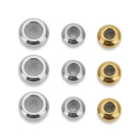 20pcs Bolas De Acero Inoxidable PVD No Desvanecimiento Gran Agujero Para DIY Collar Pulsera Joyería Suministros 8mm 10mm - details 4