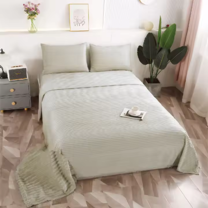 NQT Juego de Sábanas Jacquard Termica 3 o 4 Piezas para Cama - Sábanas para Invierno Polar Cama Individual | Bajera Ajustable, Encimera de  y Funda Almohada 90cm 135cm 150cm - 1