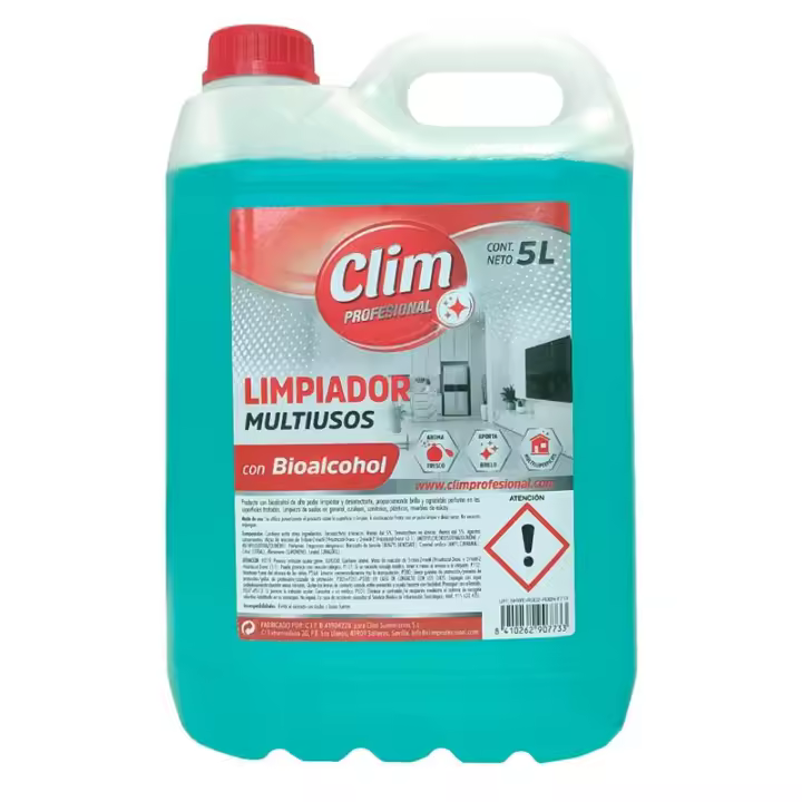 Limpiador multiusos bioalcohol 5L Clim profesional - 1