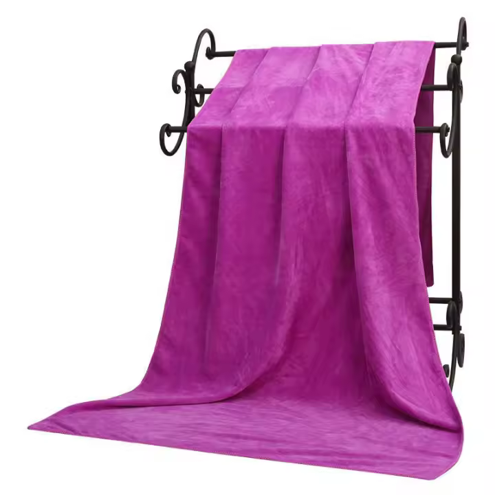 Toalla De Baño Grande Y Gruesa De Microfibra Absorbente Y Secado Rápido Para Natación Fitness Deportes Salon De Belleza Playa - 1