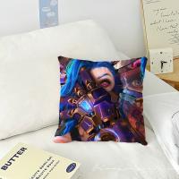 Funda De Cojín Anime Arcane Jinx Suave Para Decoración De Sofa Y Hogar Protección De Almohada Tamaño 45x45cm 50x50cm - details 7