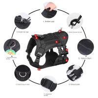 Correa Táctica Para Perros Grandes Con Cremallera Retráctil Y Correa De Hombro Gran Capacity Para Pitbull Accesorios Para Perros - details 4