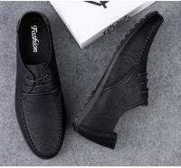 Zapatos De Cuero Para Hombre Con Suelas Suaves Versátiles Para Todas Las Estaciones Tallas Grandes Moda Casual Para Jóvenes Zapatos De Conducción - details 5