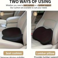 Cojín De Asiento De Coche Multifuncional 2 En 1 Soporte Lumbar Universal Masajeador Polipropileno Poliéster Transpirable Almohada De Soporte Para Conductor - details 2