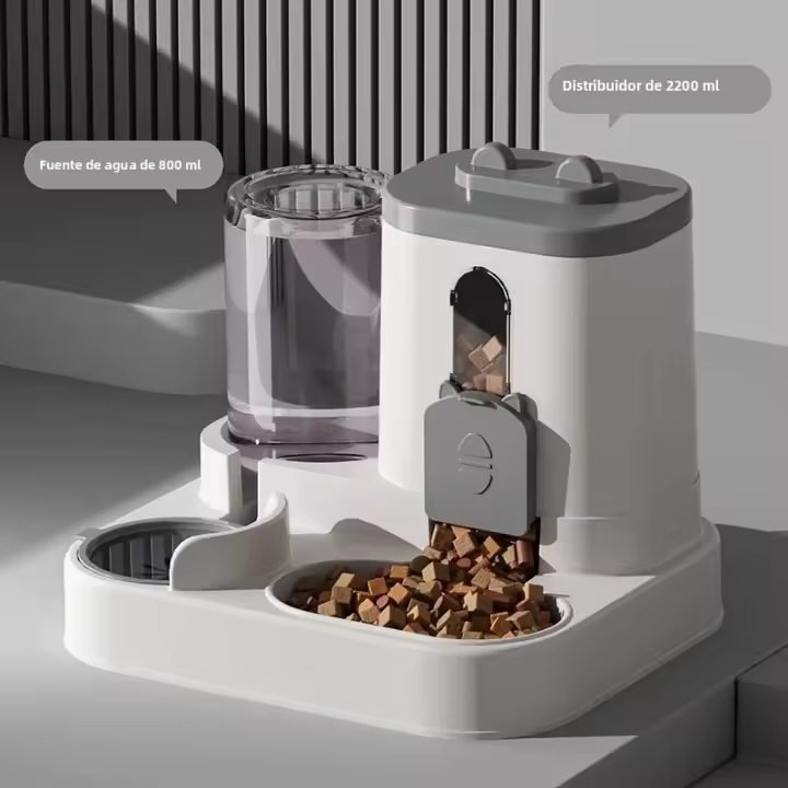 Alimentador Y Dispensador De Agua Automático Para Perros Y Gatos Con Tazón De Alimento Y Agua Universal Productos Para Mascotas - 1