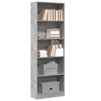 vidaXL Estantería de madera de ingeniería 60x24x176 cm en color Gris hormigón/Gris sonoma/Blanco y más | almacenamiento funcional diseño moderno para baño dormitorio sala - details 0