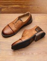 Nuevos Zapatos Casuales Para Hombre 2024 Talla 7-13 Derbies De Cuero Moda Zapatos Con Cordones Antideslizantes Para Primavera/Otoño - details 4
