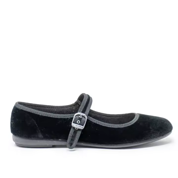 VULLADI 5409-032 Zapatillas de lona mujer 11115 XL MERCEDITAS TERCIOPELO NEGRO - 1
