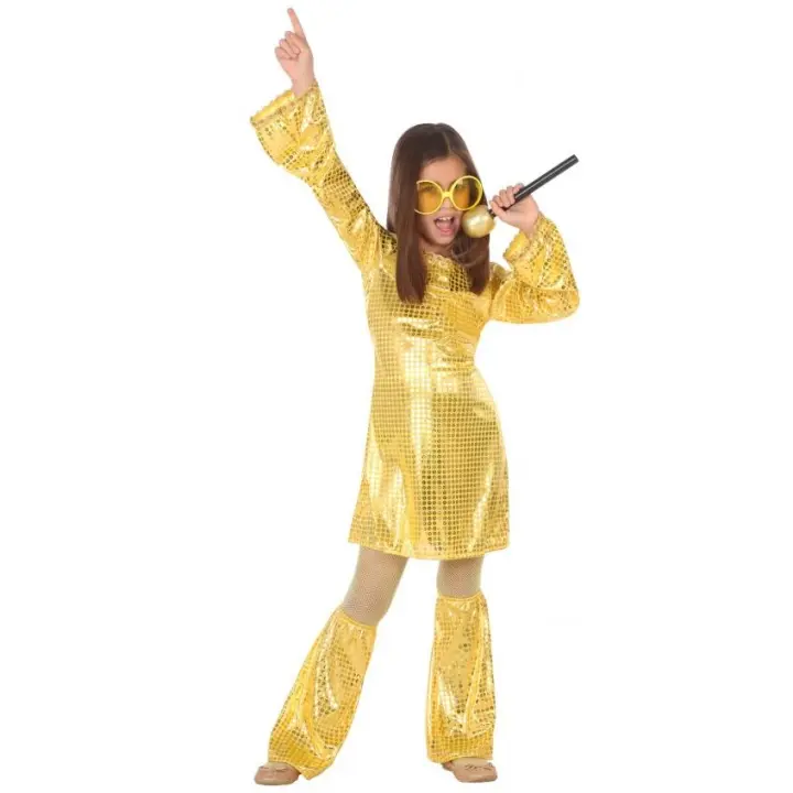 Atosa Disfraz Años 70 Disco Oro para Niña Original y Divertido - 1