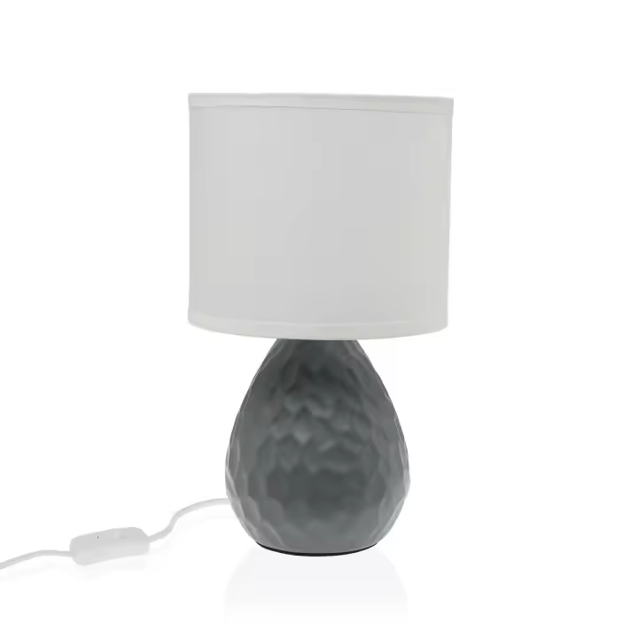 Lámpara de mesa Versa Gris Blanco Cerámica 40 W 15,5 x 27,5 cm - 1