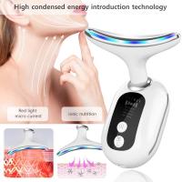 Instrumento de belleza para el cuello para eliminar las líneas del cuello y los pliegues nasolabiales, instrumento de belleza, instrumento de introducción reafirmante y lifting de luz facial, microcorriente EMS blanca - details 8