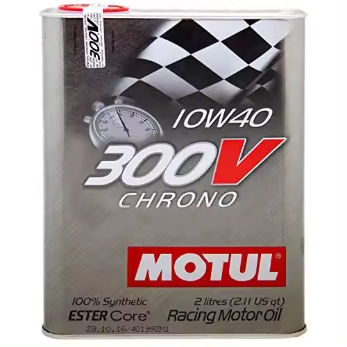 MOTUL 104243 300V Chrono IOW40 - Aceite de motor 100% sintético Ester Core, 2L - 1