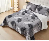 Manta Sedalina  con Borrego Edredón con borrego floral Manta con Borrego Sherpa + 2 Fundas de Almohada  Manta Invieno Suave Camacolcha ideales para tu sofá o cama180X240cm 220X240cm 240X226cm - details 0