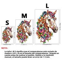 Rompecabezas De Madera Con Forma De Caballos Coloridos Juego De Puzzle Dificil Regalos Para Cumpleaños Para Niños Y Adultos - details 4
