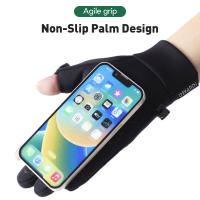 Guantes De Pesca Invierno Impermeables 2 Dedos Plegables Antigolpes Para Hombres Y Mujeres Guantes De Veludo Térmicos Para Angling Y Ciclismo Al Aire Libre - details 14