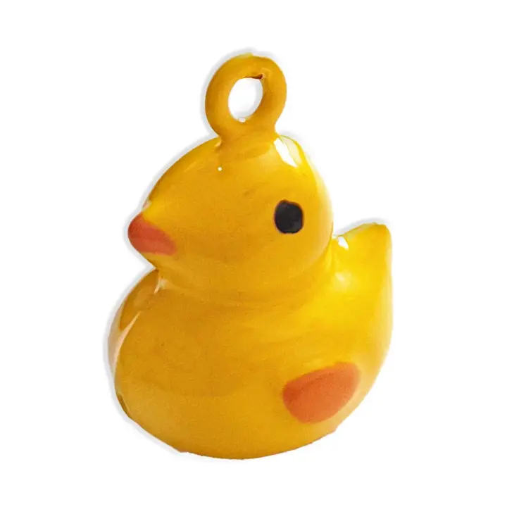 Cascabel Decorativo Metálico – Tamaño Mini – Bell – Animales Granja – Mascotas – Pato – Duck – Música para tu Ropa y Complementos – 1,7 x 1,6 cm. – Moda The Happy Patch - 1