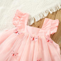 Vestido De Princesa Para Niñas Con Alas De Mariposa Y Tirantes Colgantes Vestido De Malla Lindo Para Verano Adecuado Para Niñas De 0-3 Años Estilo Cute Material Poliéster - details 18