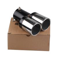 Puntas De Escape De Acero Inoxidable Para Coche Universal Modelo Doble Con Tubo De Eje Azul Accesorios De Muffler - details 14